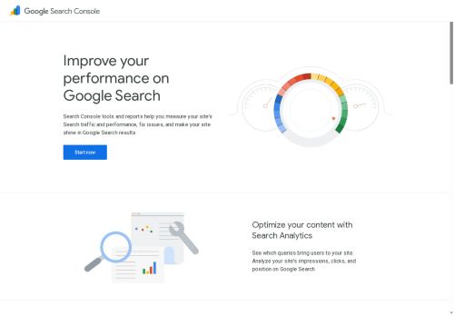 Screenshot of the search.google.com home page, shown in the section on Complete Shopify Search Console verification and submit the sitemap