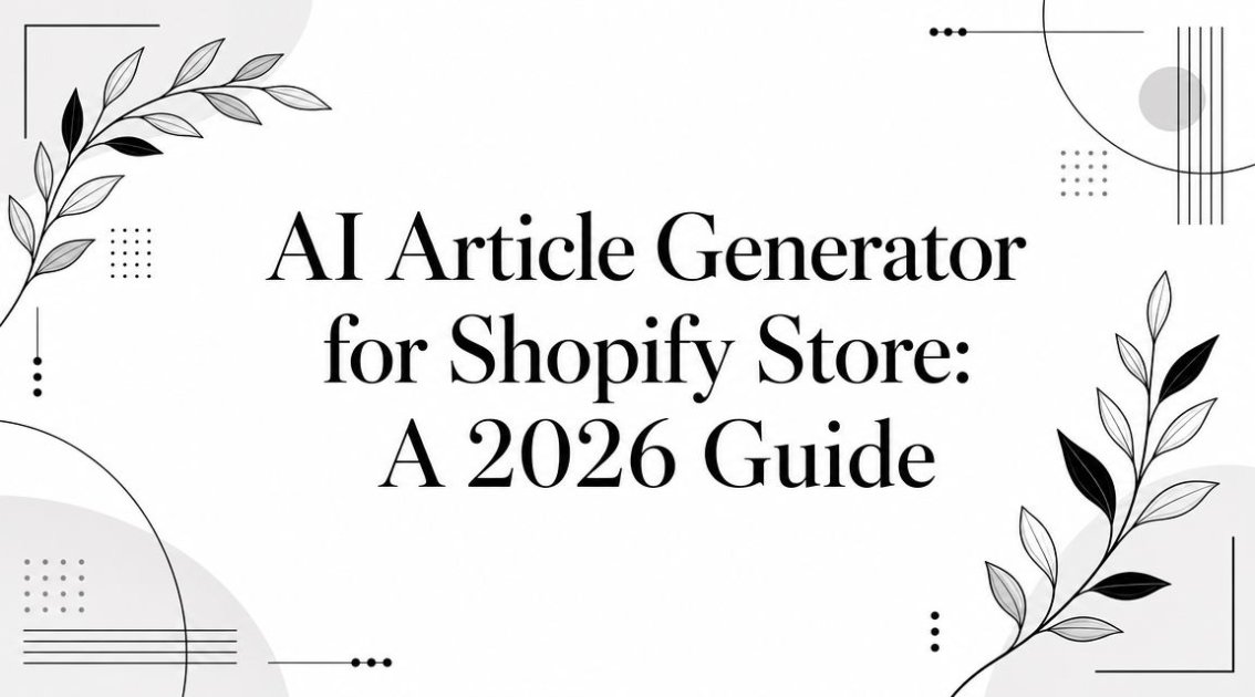 AI Article Generator for Shopify Store: A 2026 Guide